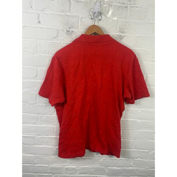 Alfani Women's Polo Golf Shirt Short Sleeve Stretch Cotton Solid Red Size L - Picture 2 of 4